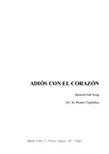 Adiós con el Corazón - Spanish folk Song - Arr. for SABar Choir