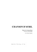 Chanson D'Avril - Bizet - For Soprano and Piano