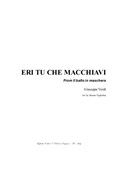 Eri tu che Macchiavi - G. Verdi - For Bass and Piano